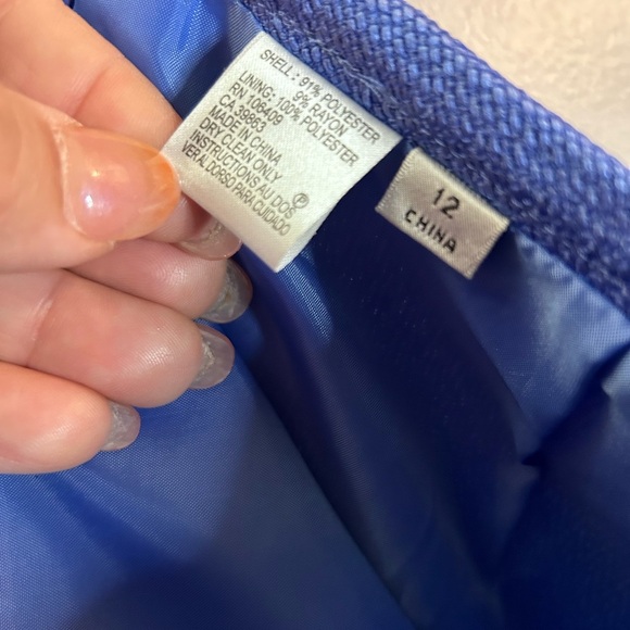 TAHARI Arthur S. Levine Blue Pencil Skirt Size 12 - Picture 7 of 11